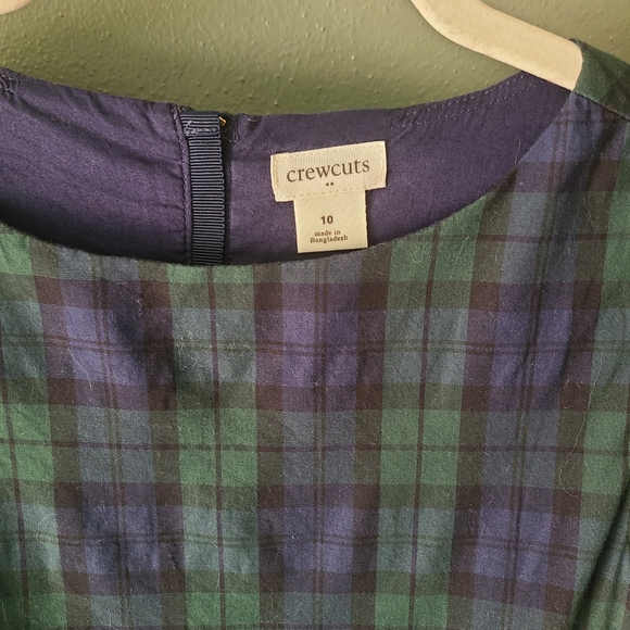 Crewcuts Poplin Plaid Dress, Size 10 - Picture 3 of 4